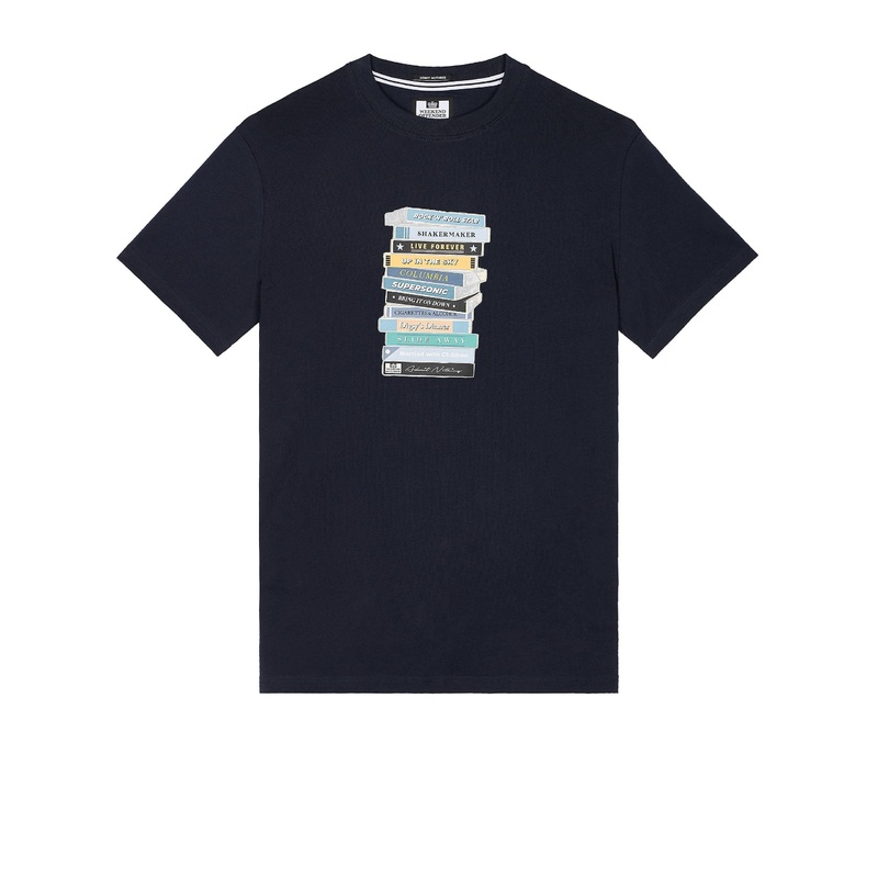 Plus Size – Tapes Graphic T-Shirt Navy
