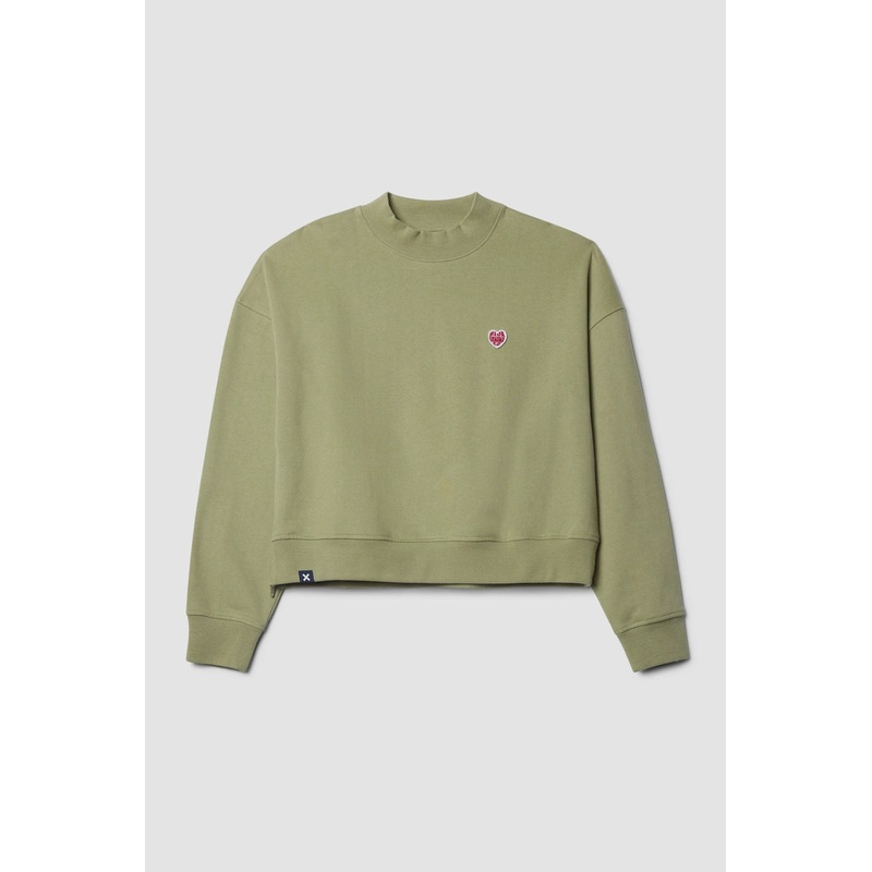 SUDADERA MUJER HEART SAGE|XS|S|M|L|XL