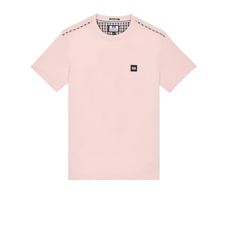 Manuel T-Shirt Pale Blush Pink/Mid House Check