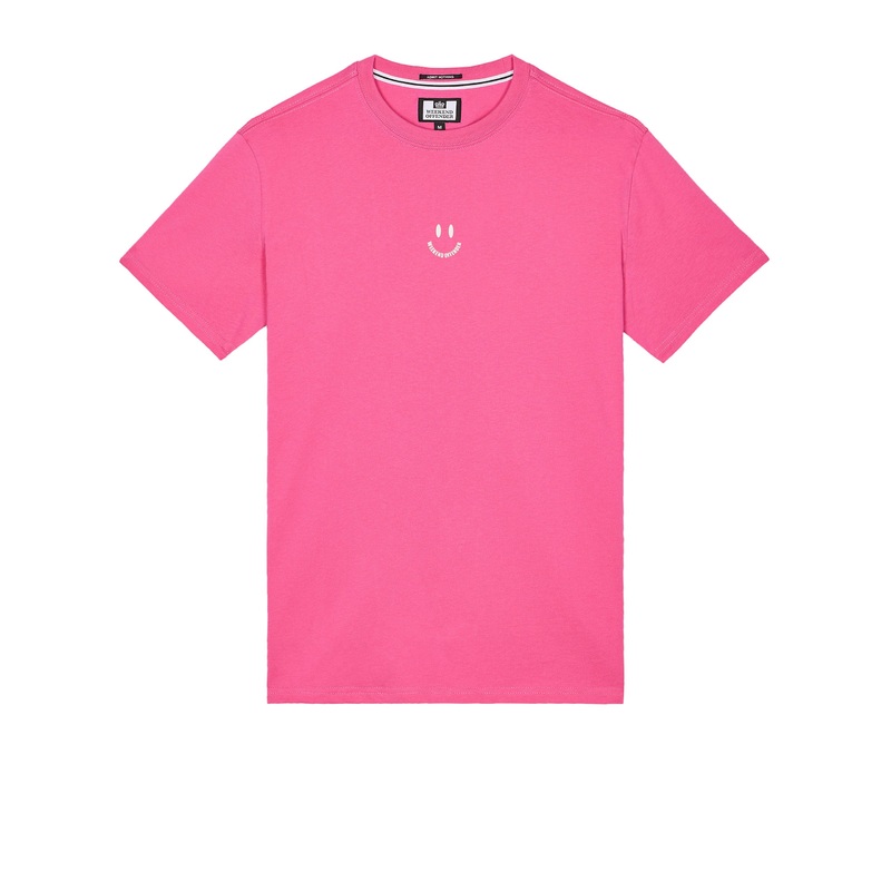 Smile Graphic T-Shirt Candy Pink