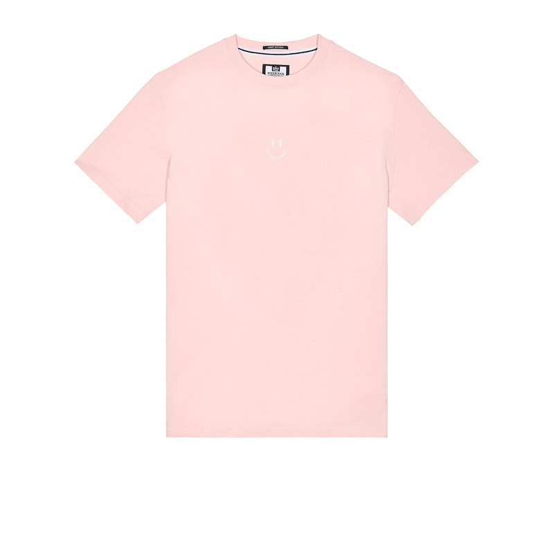 Smile Graphic T-Shirt Pale Blush Pink