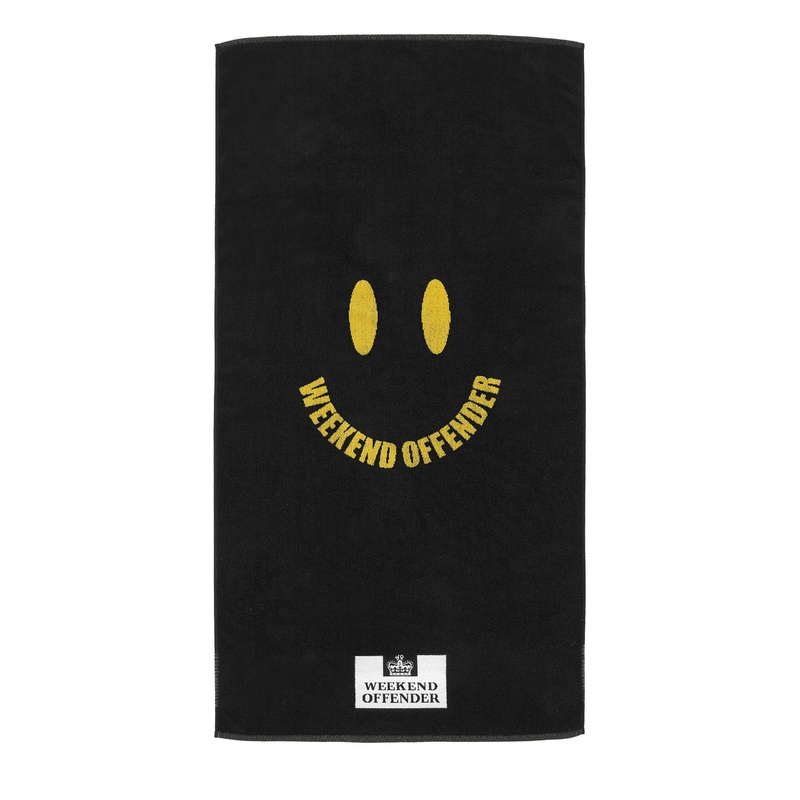 Beach Towel Smile Black/Yellow