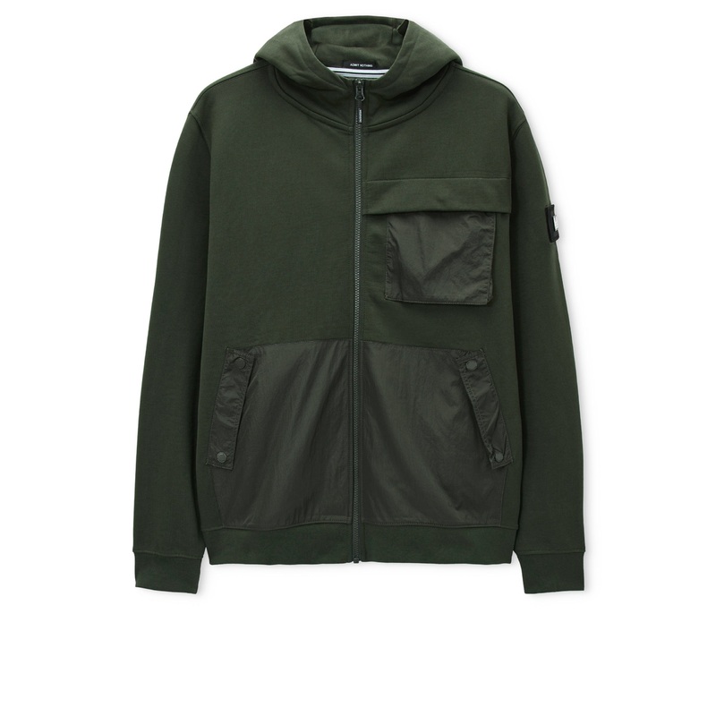 Daponte Hoodie Black Forest Green