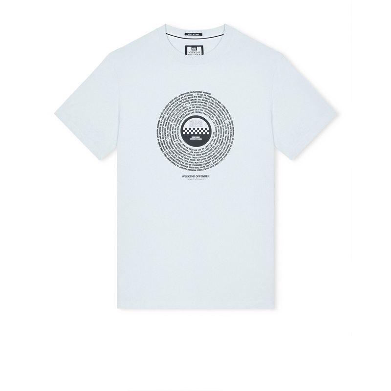 Friday Night, Saturday Morning Graphic T-Shirt Sea Spray Blue
