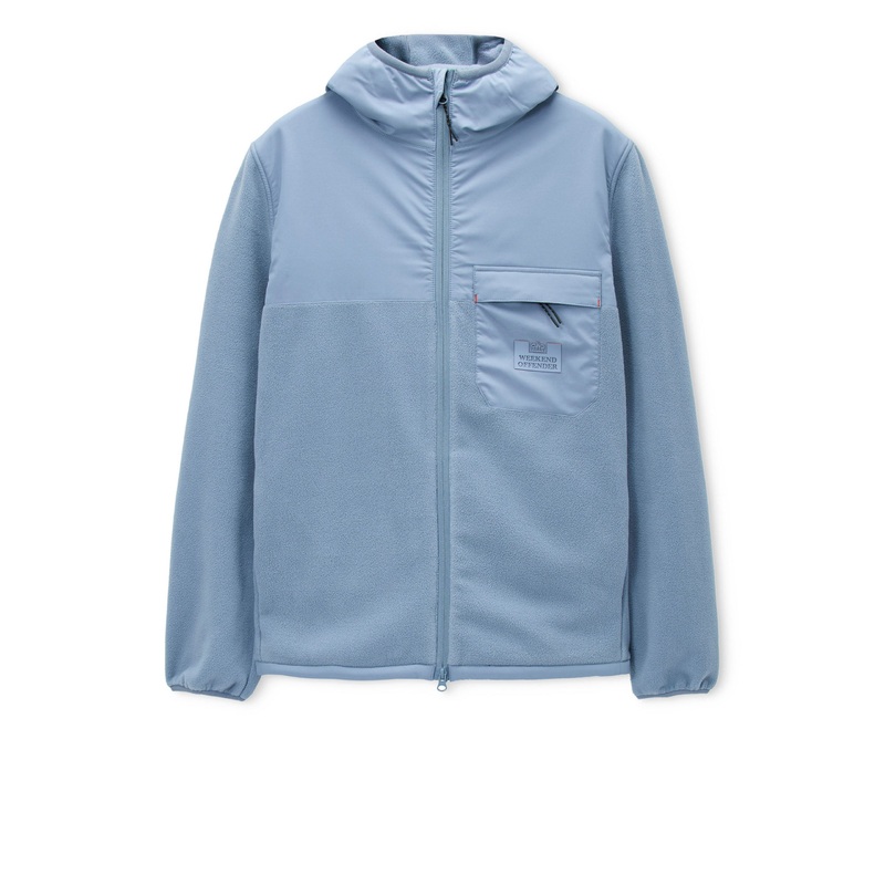 Frusciante Polar Fleece Hoodie Blue Shadow
