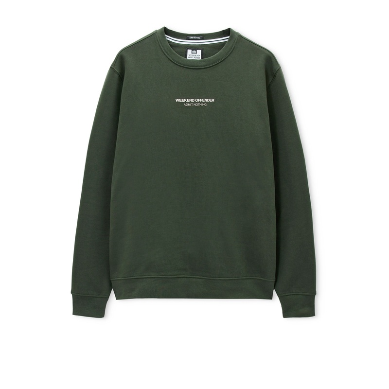 Raval Sweatshirt Black Forest Green/Calcium