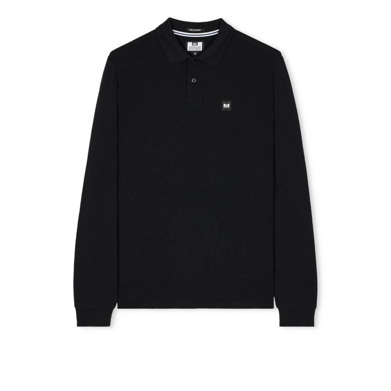 Dice Long Sleeve Polo Shirt Black