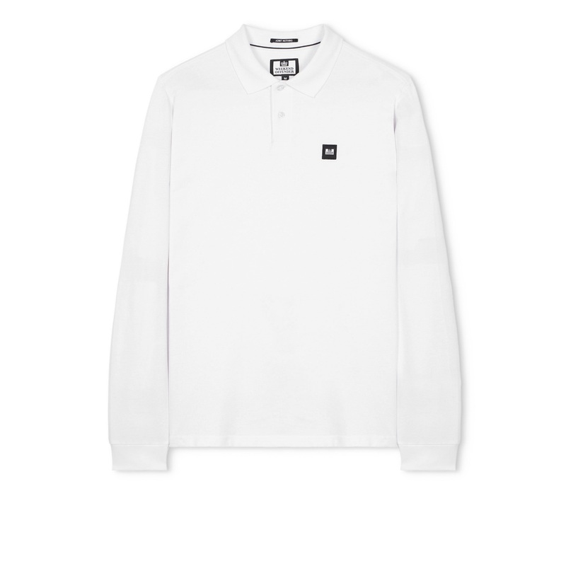 Dice Long Sleeve Polo Shirt White