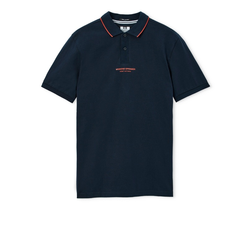 Hurley Polo Shirt Navy/Sunset Orange