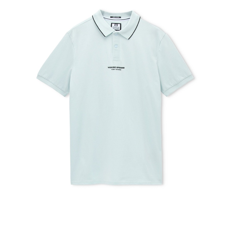 Hurley Polo Shirt Sea Spray Blue/Black