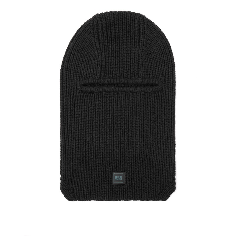Oden Rib Knit Balaclava Black|One Size|Black