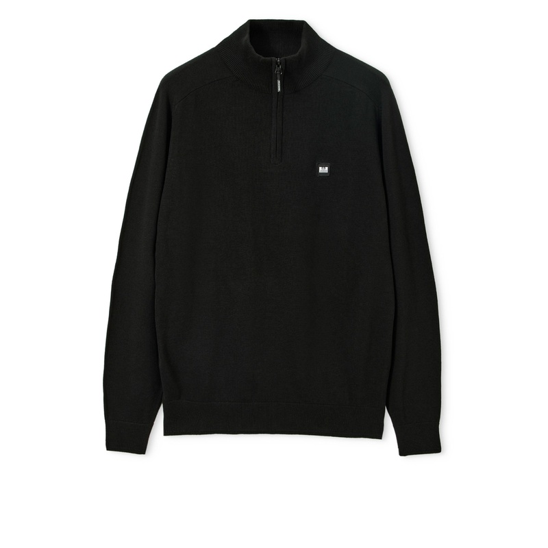 Pierre Quarter Zip Jumper Black