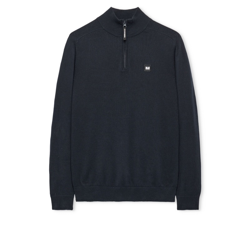Pierre Quarter Zip Jumper Navy