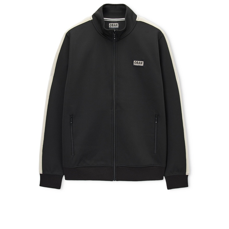Woodburn Tricot Track Top Black