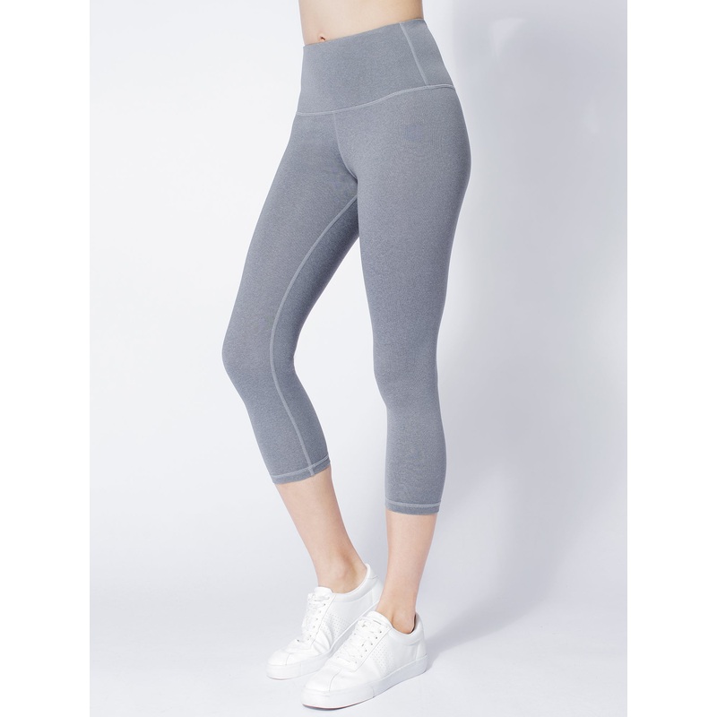 HIGH WAIST 50/20 CROPS, LIGHT HEATHER GREY