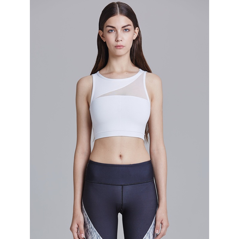 INTERSECTION BRA, WHITE/WHITE MESH