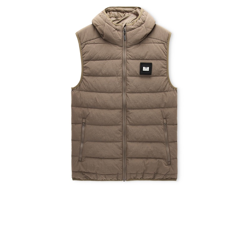 Toronto Hooded Gilet Tobacco Brown
