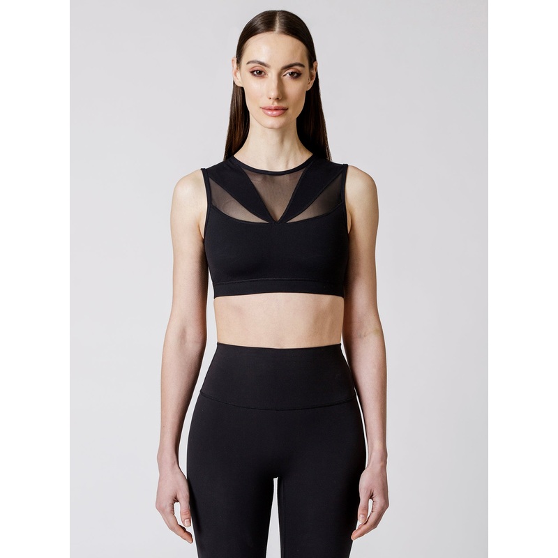 HORIZON BRA, BLACK/BLACK MESH|XS|S|M|L