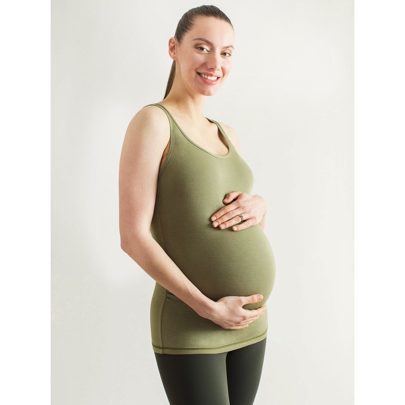 SOFT STRETCH MATERNITY TANK, WILLOW