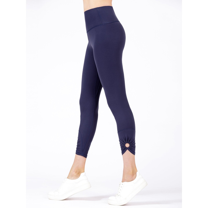 VENUS HIGH WAIST NUDE ANKLE CROPS, IRIS BLUE