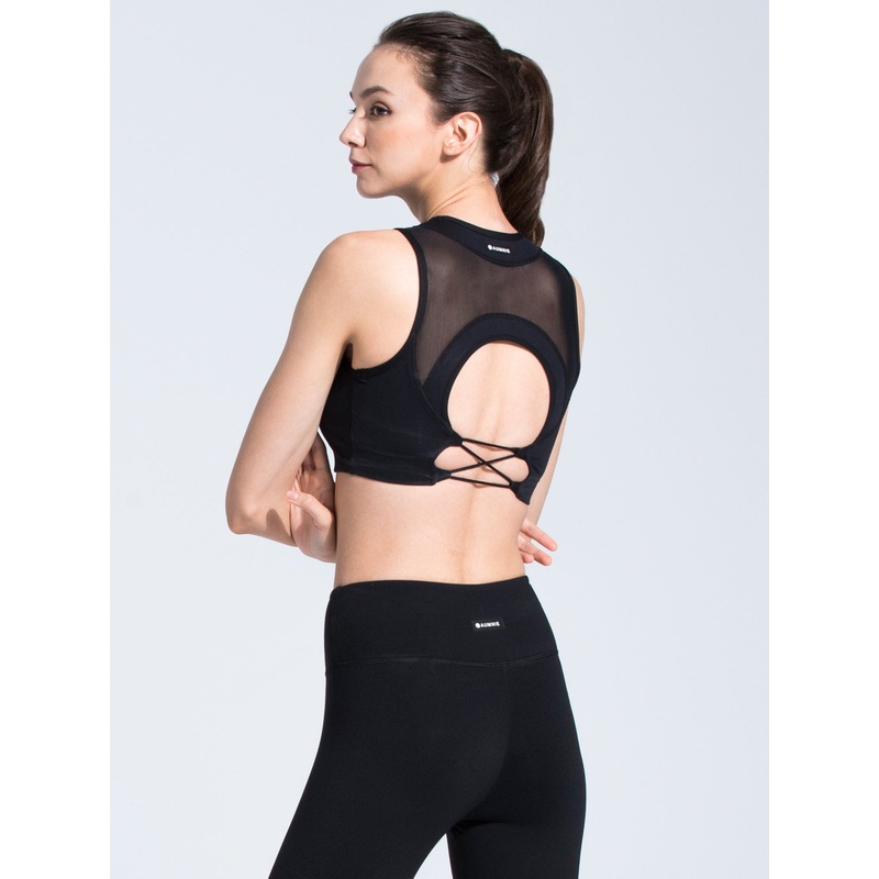 MUSE BRA, BLACK/BLACK MESH|XS|S|M|L