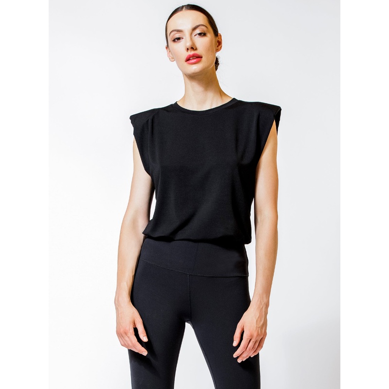 PADDED POWER TANK, BLACK|XS|S|M|L