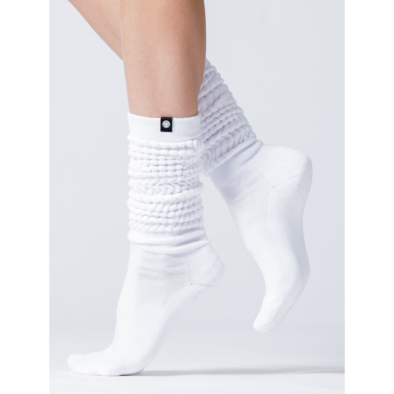 SCRUNCHIE SPORT SOCKS, WHITE
