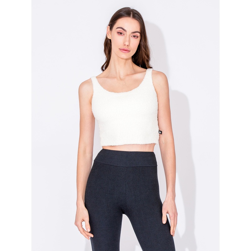 VEGAN WOOL TEDDY TANK, OATS|S|M