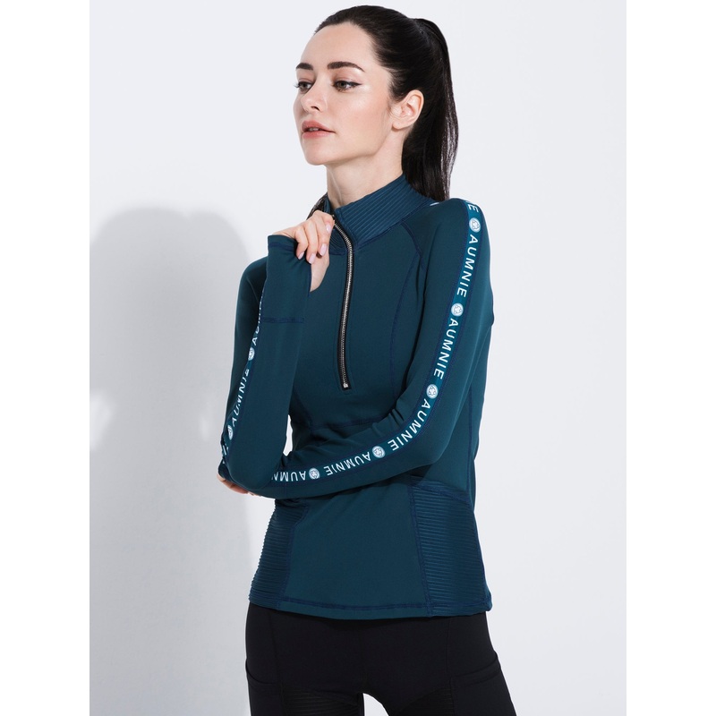 HALF ZIP LOGO TOP, LAKE|XS|S|M|L|LAKE