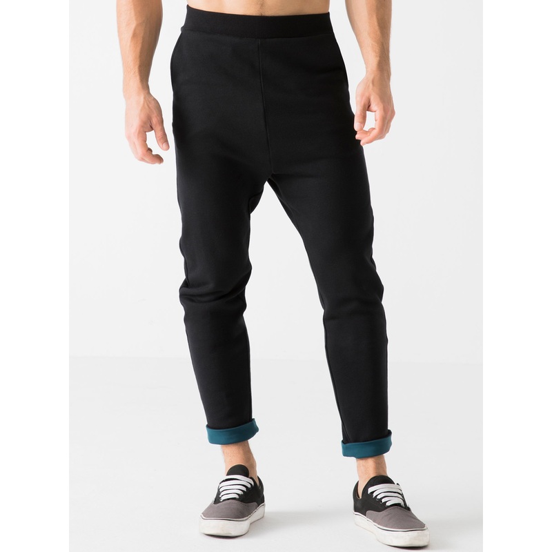 LOW RISE CUFF PANTS, BLACK|XS|S|M|L