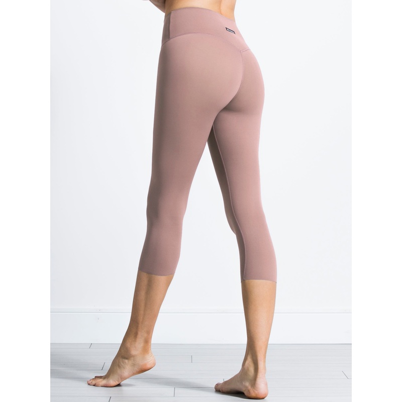 NUDE SHAPE HIGH WAIST CROPS, ASH MAUVE