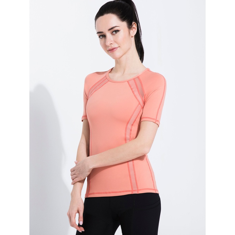 PLEATED MESH TEE, CALIFORNIA|XS|S|M|L|CALIFORNIA