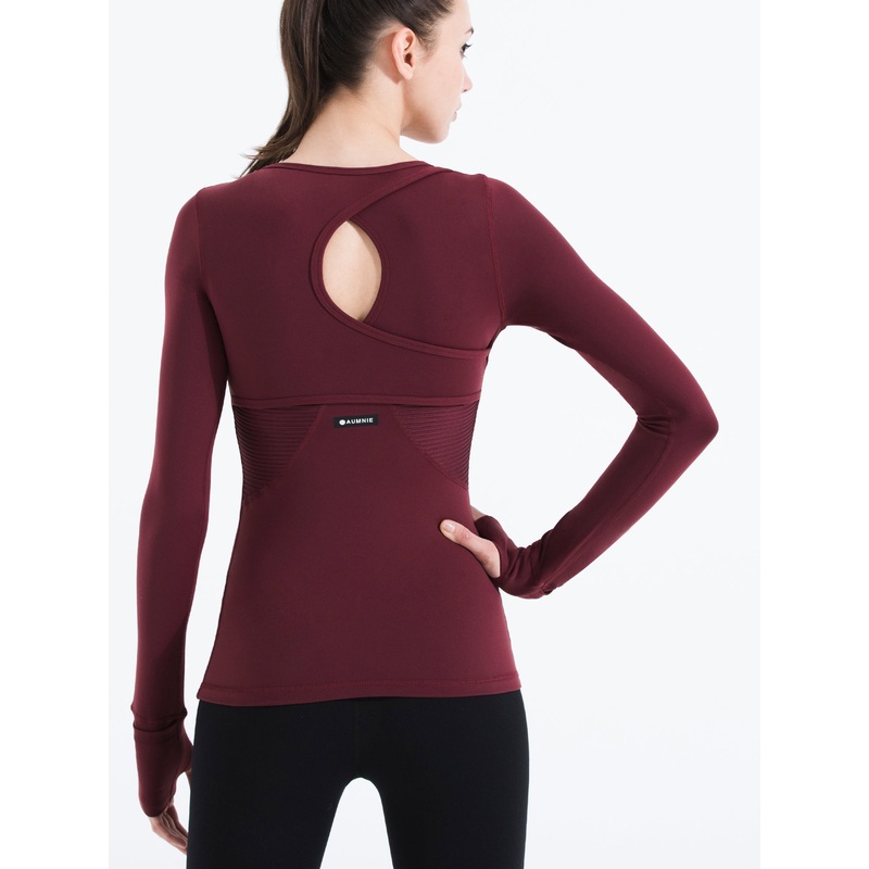 VORTEX LONG SLEEVE TEE|XS|S|M|L|BORDEAUX