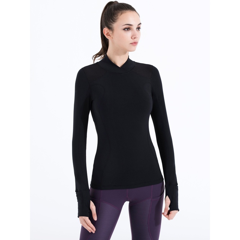 FLEX CURVE TEE, BLACK|XS|S|M|L|BLACK