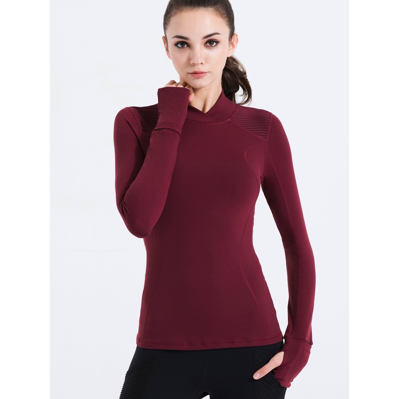 FLEX CURVE TEE, BORDEAUX|XS|S|M|L|BORDEAUX