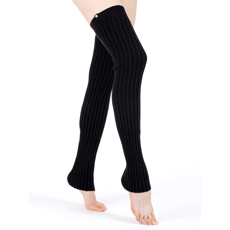 KNEE HIGH LEG WARMERS|BLACK