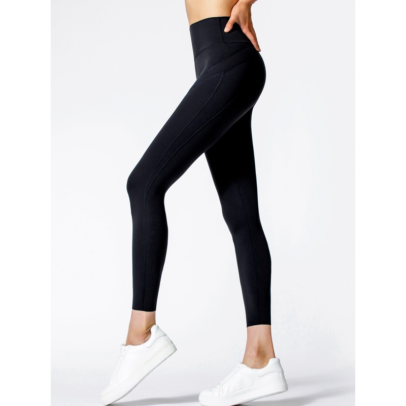 NUDE INCEPTION ANKLE CROPS, BLACK