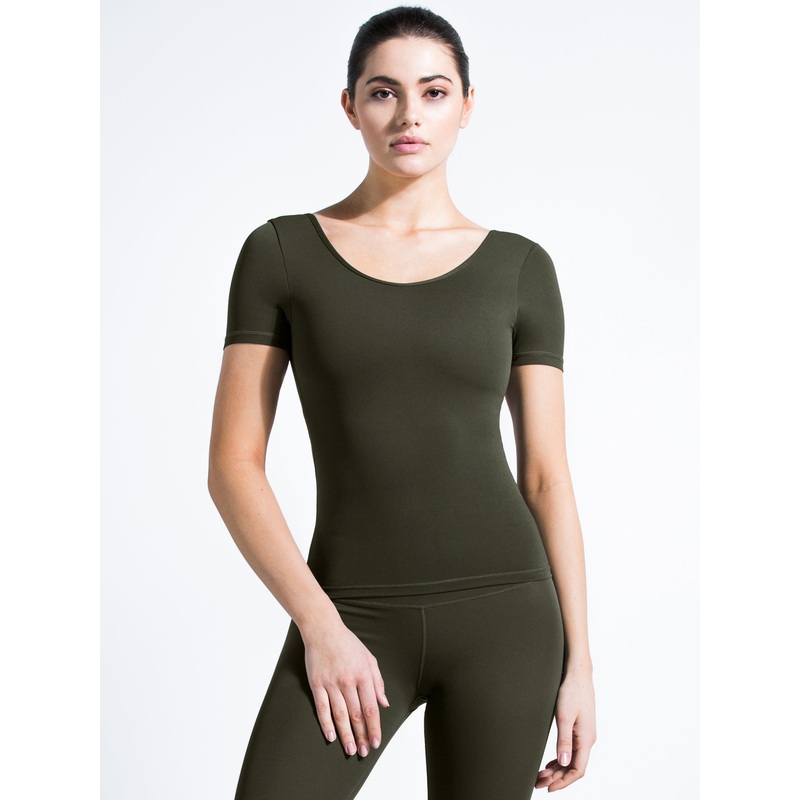 NUDE SHAPE TEE, DARK GREEN|XS|S|M|L