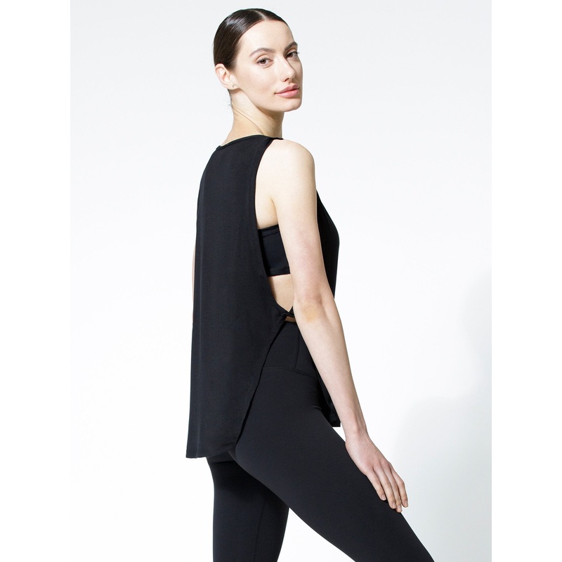 SIDE TWIST SURF TANK, LONG, BLACK