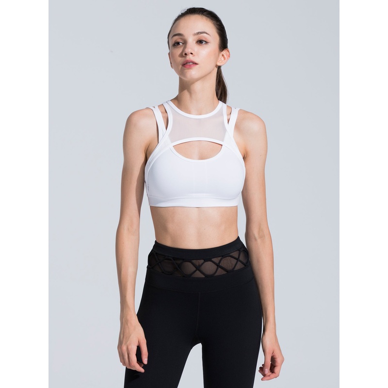 THEORY BRA,WHITE/WHITE MESH|XS|S|M|L