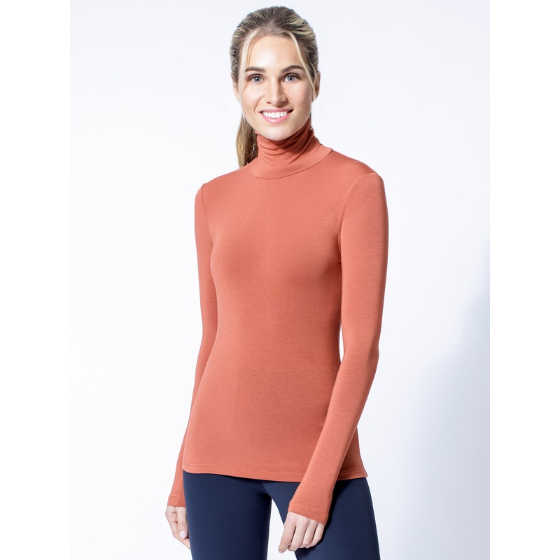 TURTLENECK TOP, CLAY|XS|S|M|L
