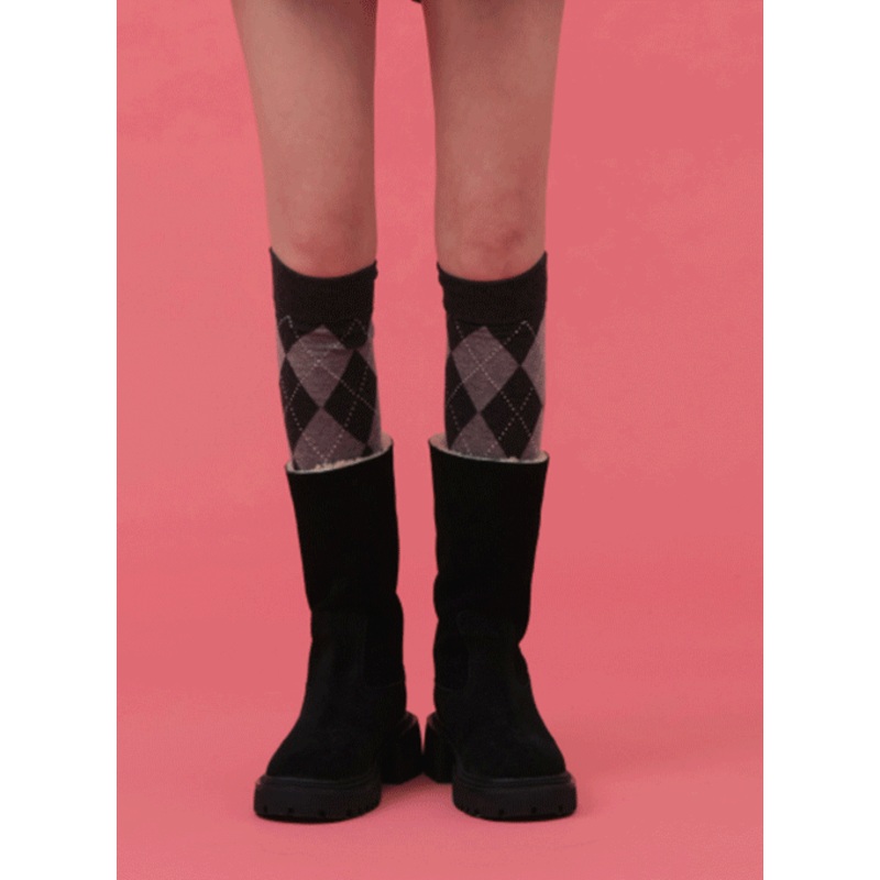 2 Pack Socks With Diamond Pattern