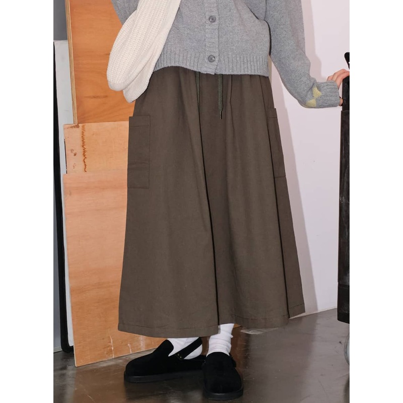 Cargo Maxi Skirt F1|Navy|Khaki|Ivory|S/M