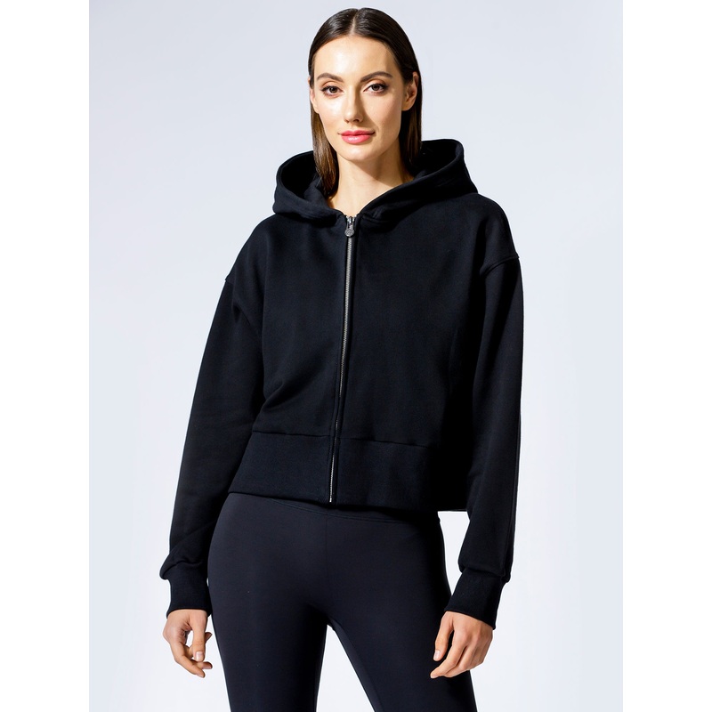 CLASSIC ZIP HOODIE, BLACK|XS|S|M|L