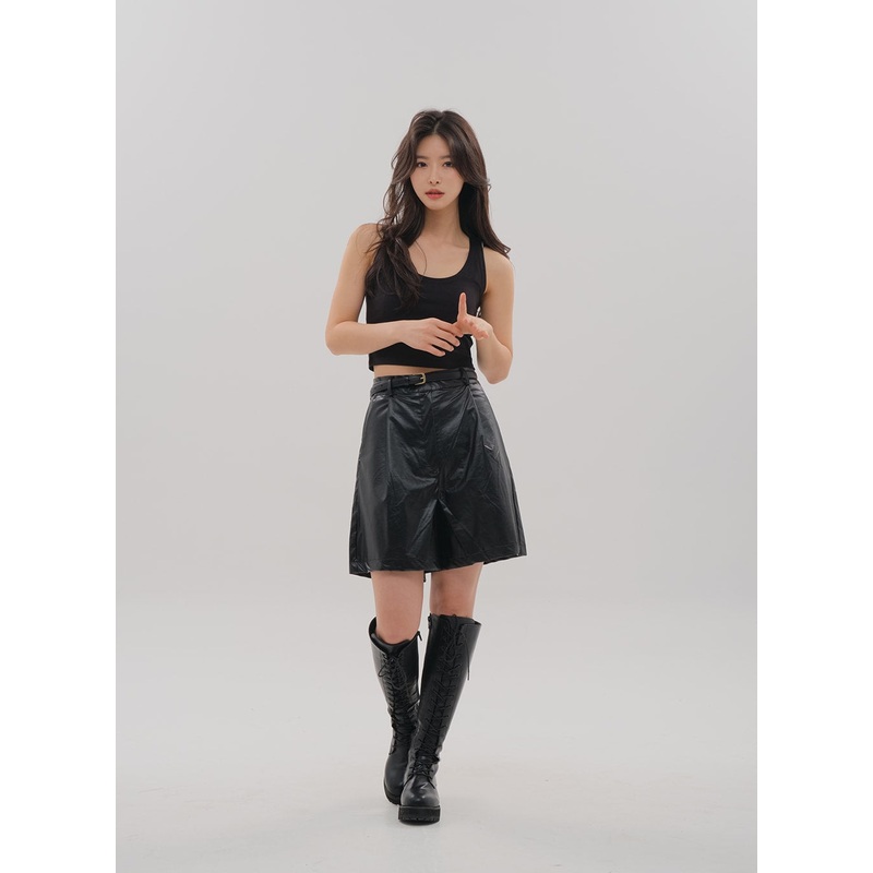 Cotton Sleeveless Top B2601|Cream|Black|S