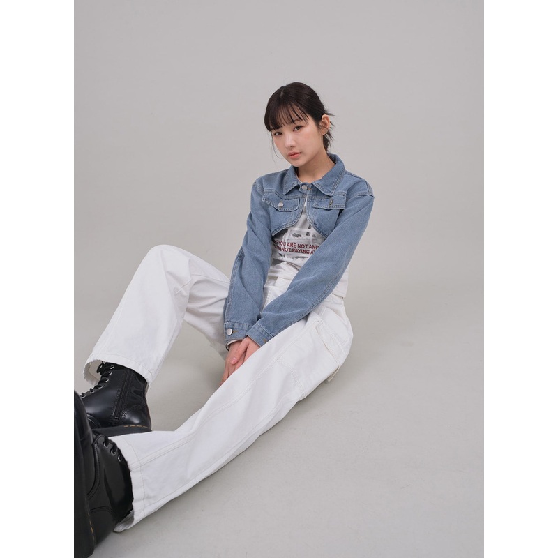 Denim Cropped Bolero Jacket C2701