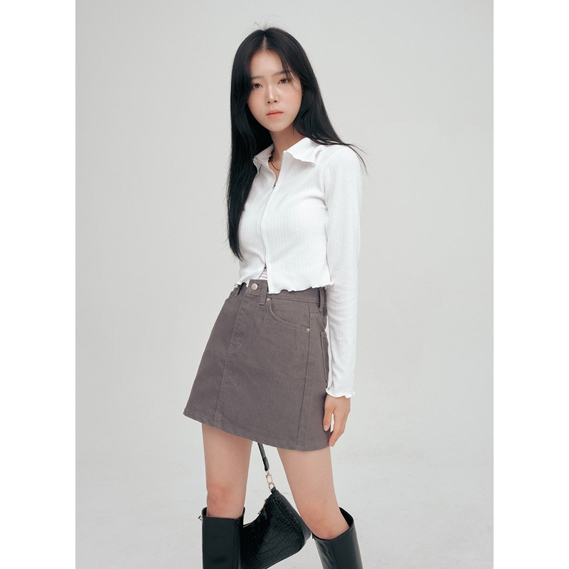 Essential Mini Skirt Ff13|Charcoal|Blue Denim|S|M|L