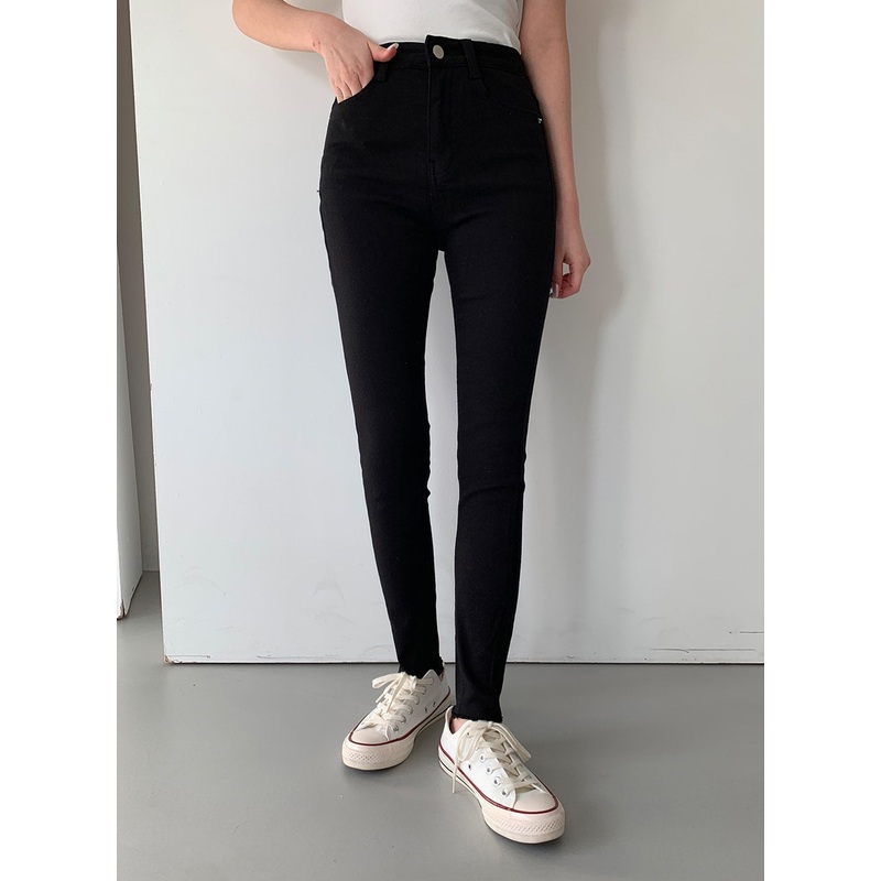 High Waist Cotton Skinny Pants J31
