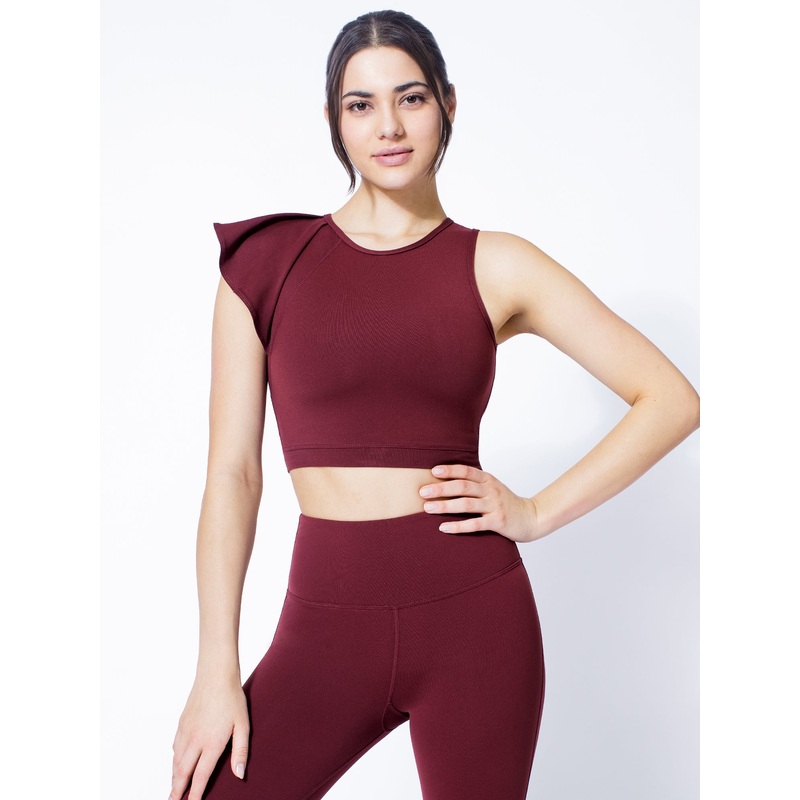 LILY CROPPED TOP, BORDEAUX|XS|S|M|L|BORDEAUX