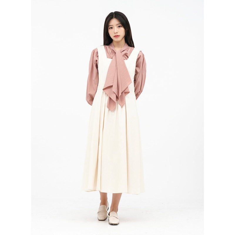 Sleeveless Maxi Apron Dress K0302